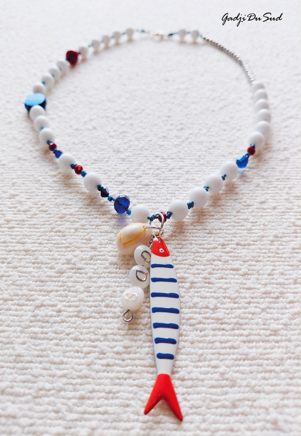Collier Gadji Du Sud® "LE POMPON DU MARIN"2