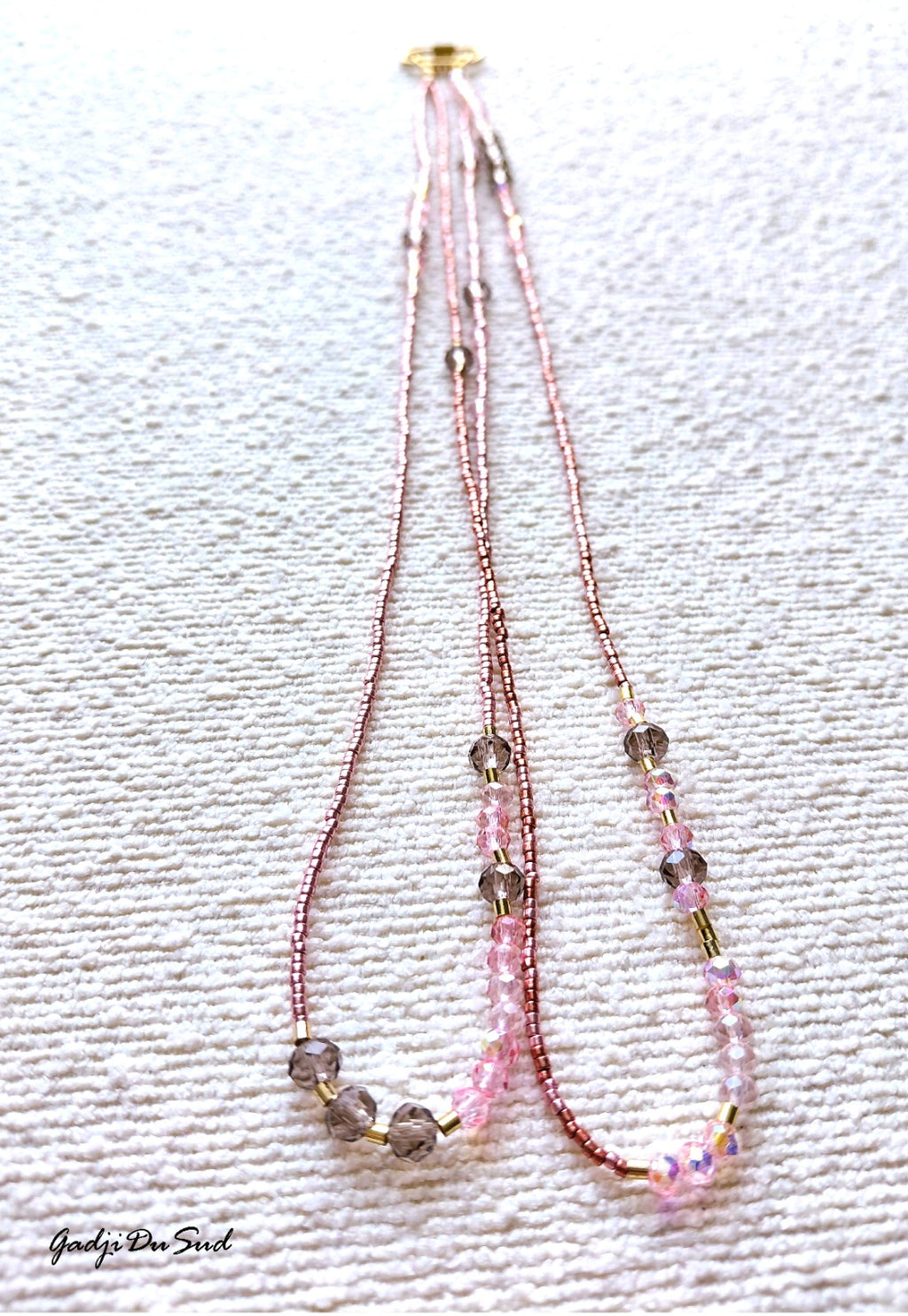 Collier Gadji Du Sud® "PETALES DE ROSE"2