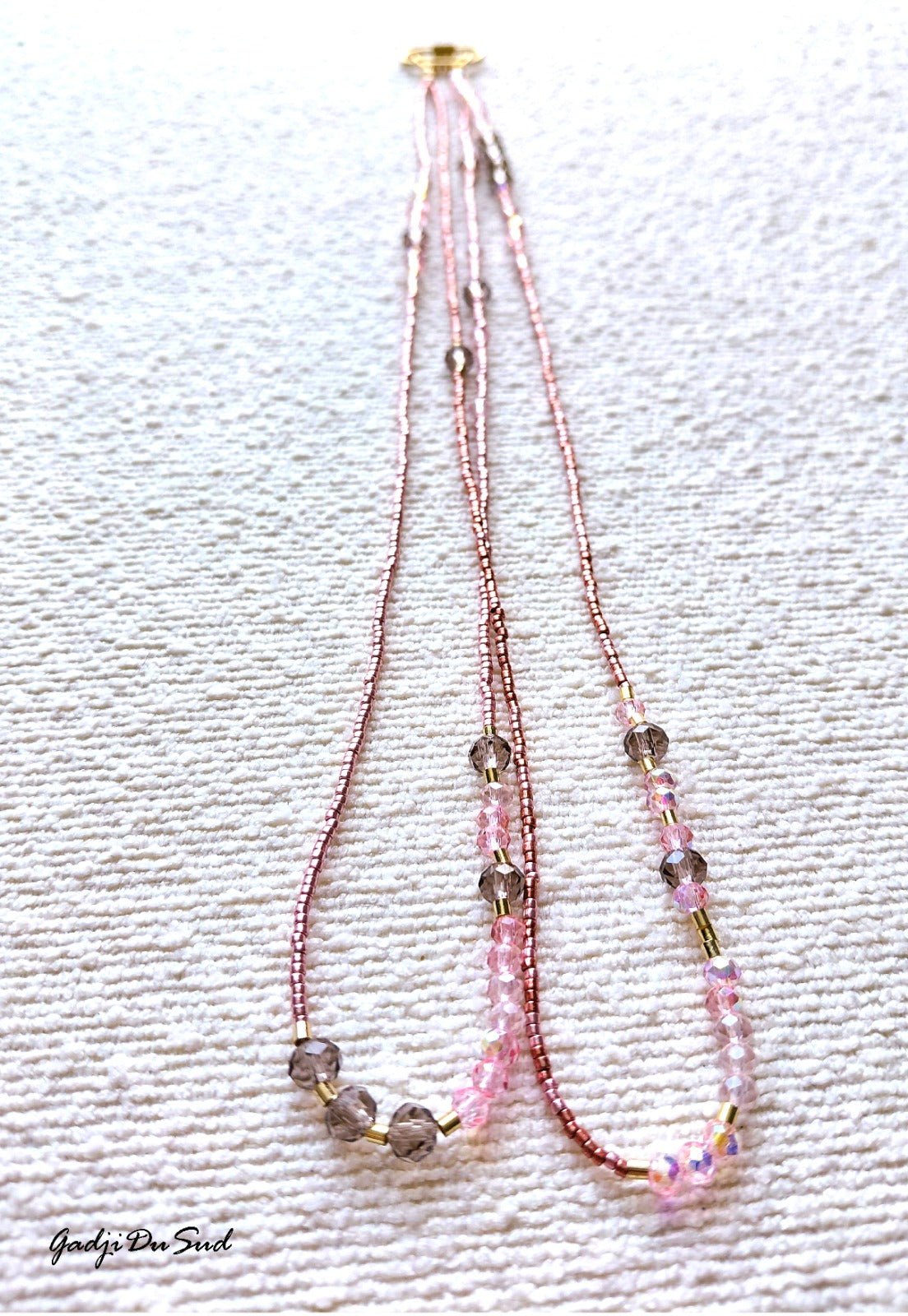 Collier Gadji Du Sud® "PETALES DE ROSE"2
