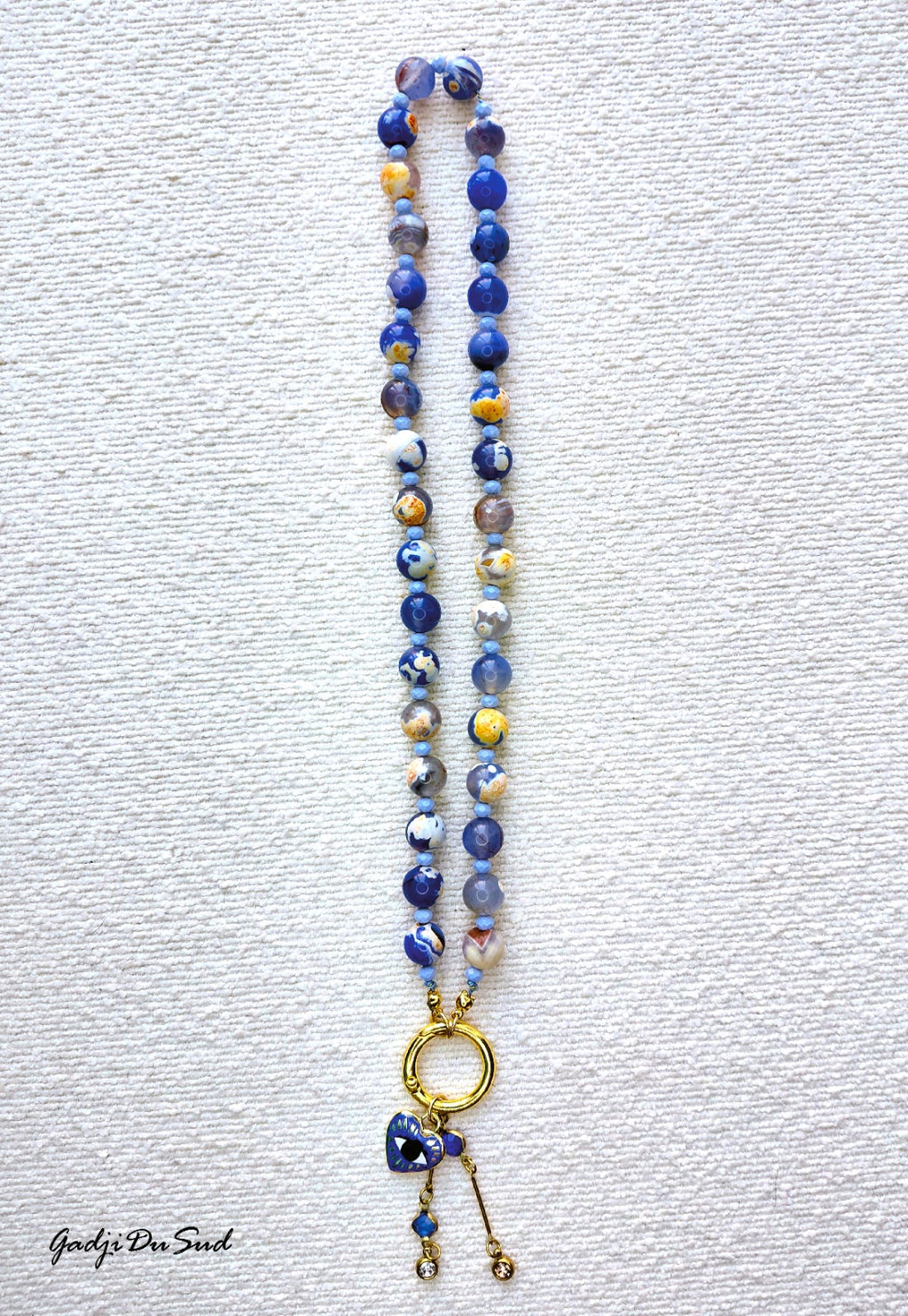 Collier Gadji Du Sud® "PLANETES BLEUES"