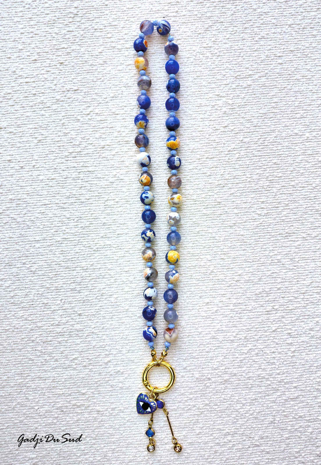 Collier Gadji Du Sud® "PLANETES BLEUES"